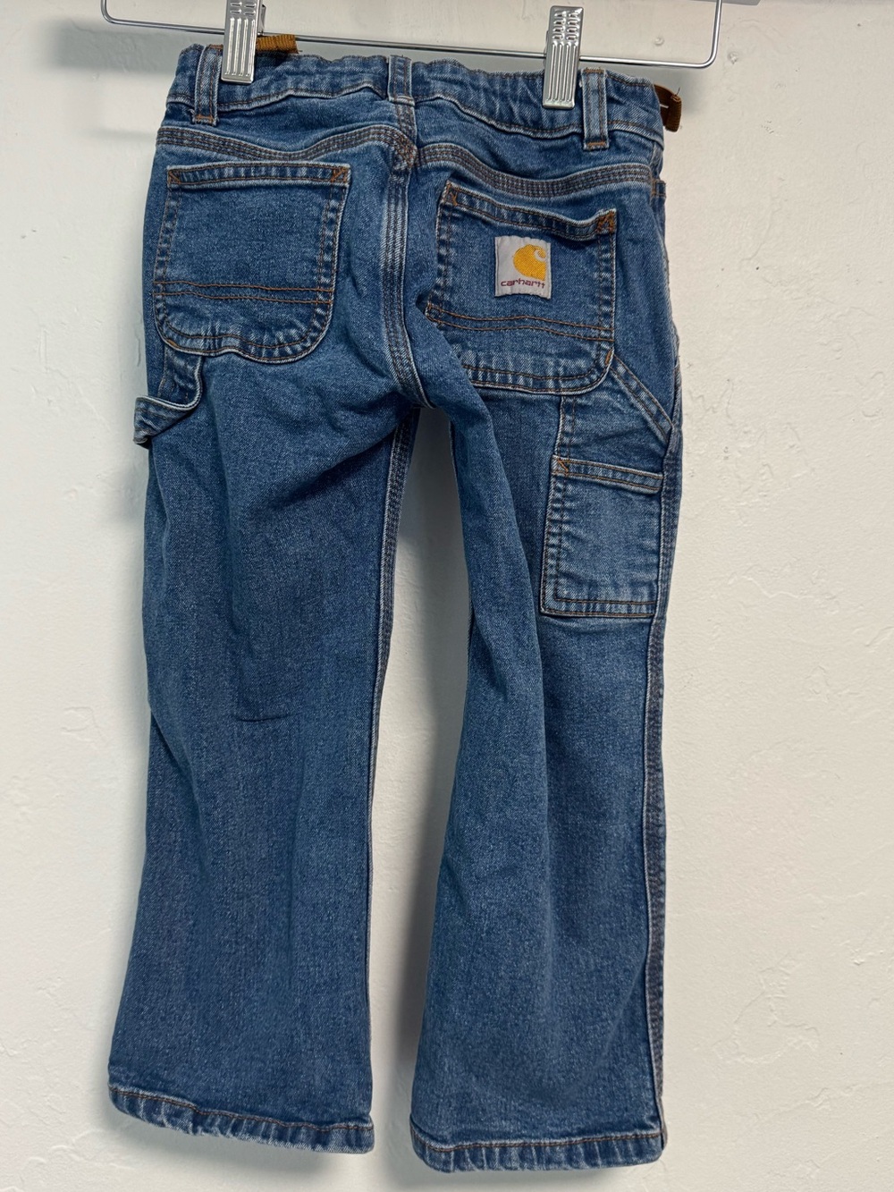 Carhartt Kids' Blue Denim Bootcut Work Jeans